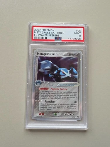 2007 POKEMON EX POWER KEEPERS #95 METAGROSS EX-HOLO PSA 9