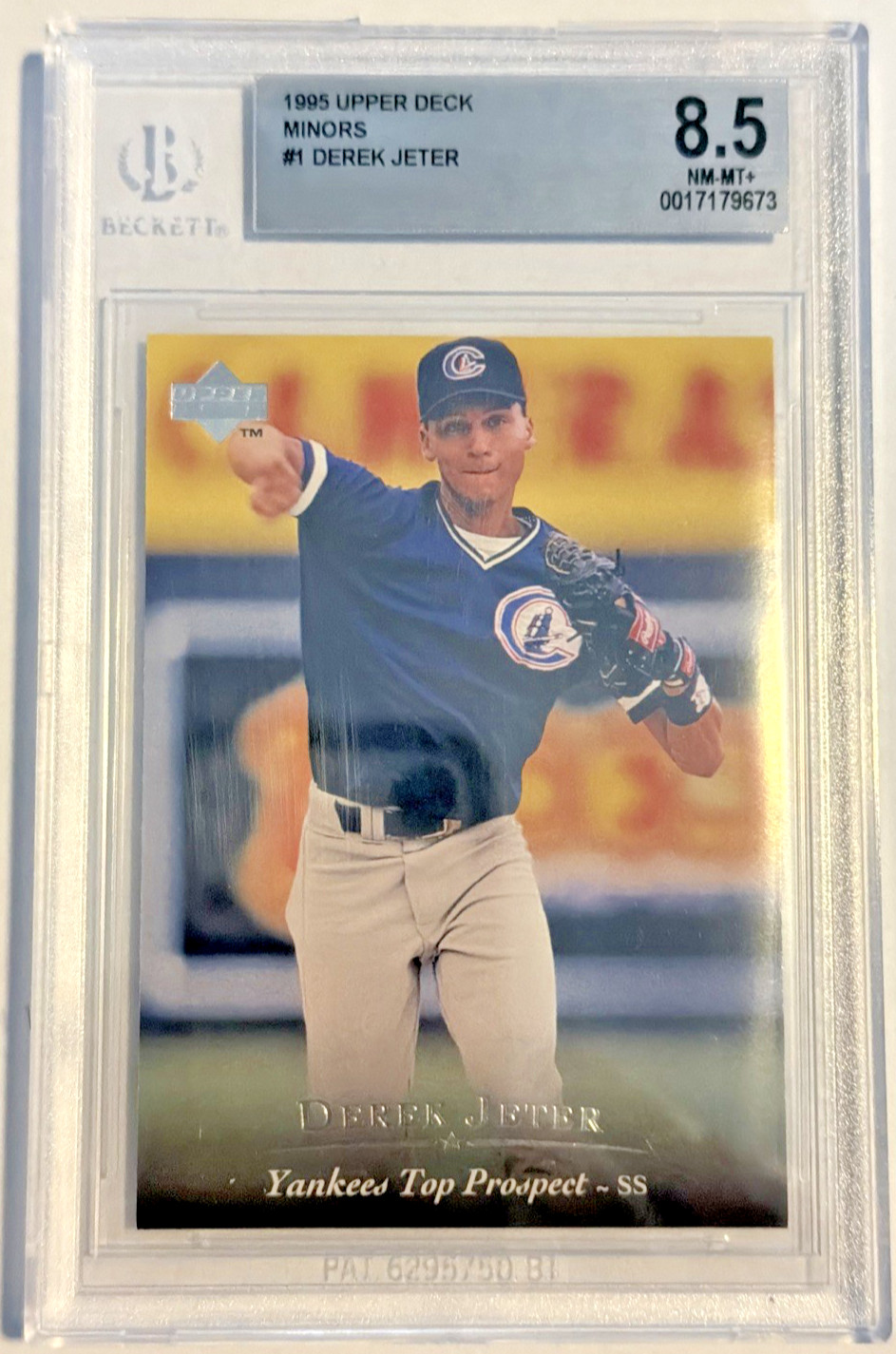 Derek Jeter 1995 Upper Deck Minor League #1 Top Prospect BGS 8.5 HOF