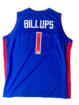 #ad Chauncey Billups Signed Detroit Pistons Jersey Beckett BAS Authentic Autographed $89.99