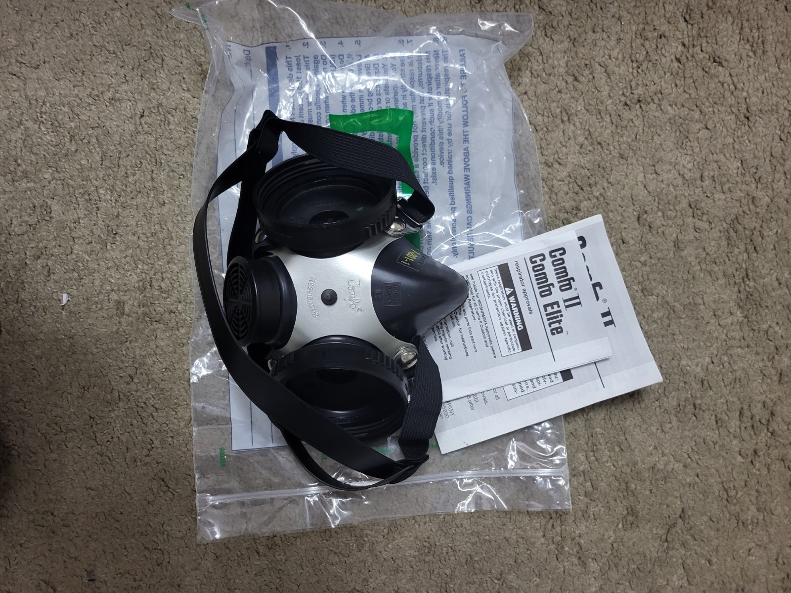 Msa Half Face Respirator Size M + 2 New Sealed Msa Filters | Industrial
