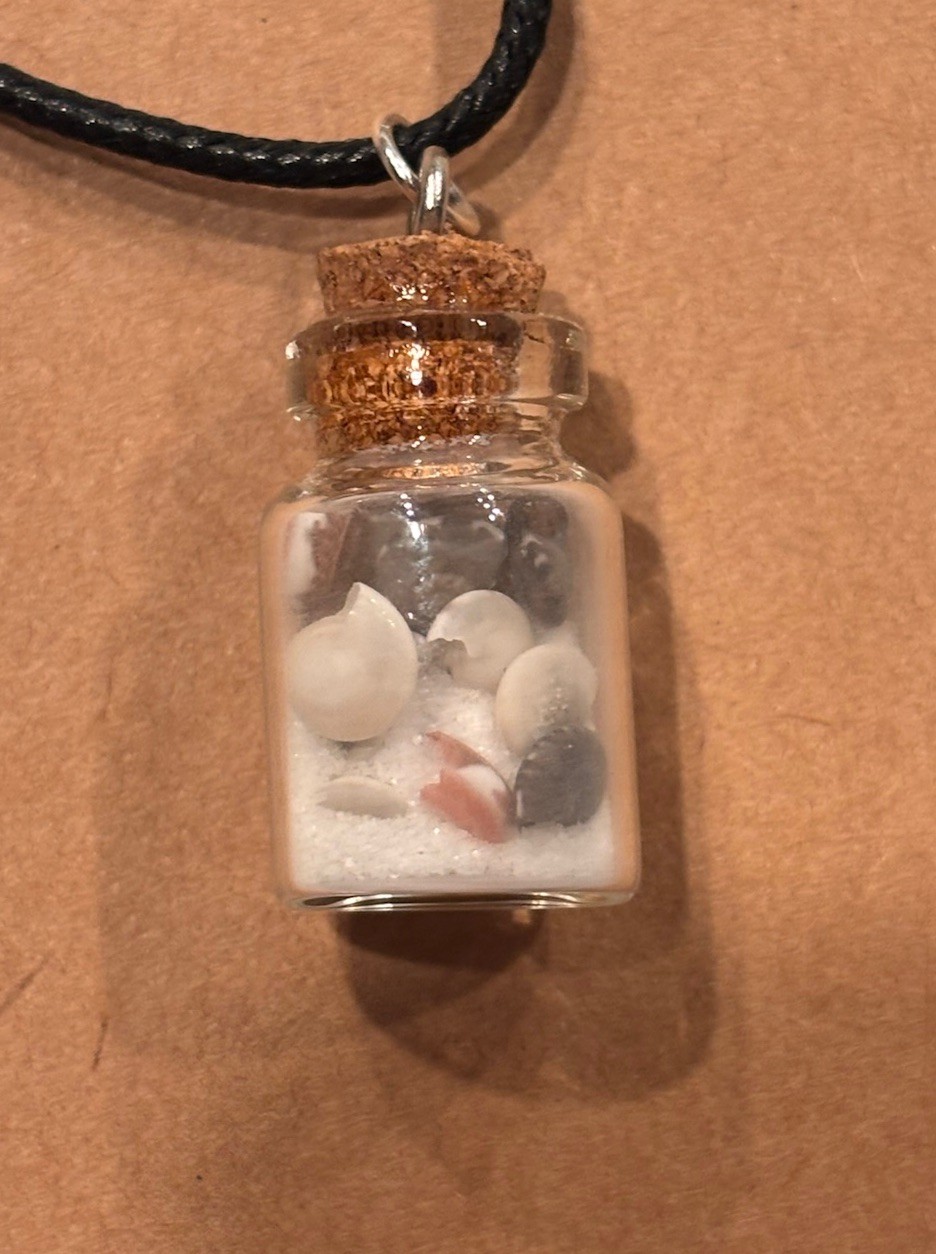 Handmade Beach In A Bottle Ocean/boho/shell Themed Jewelry Gift