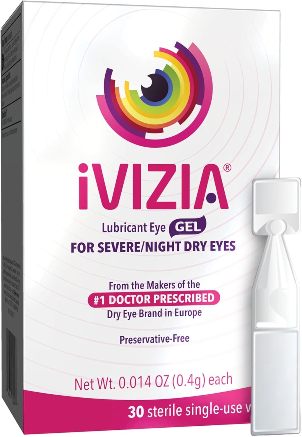 Ivizia Lubricant Eye Gel for Severe Dry Eyes - 30 Single Use Vials *EXP 05/2028*