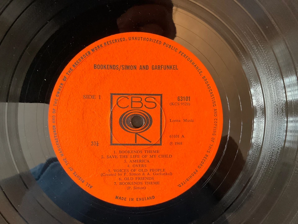 SIMON AND GARFUNKEL - BOOKENDS 1ST UK MONO ROUGH LABELS LAMINATED SLEEVE A1 B1 - Image 2 of 2