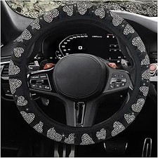 15 Heart-shaped Anti-slip Steering Wheel Cover Durable Rubbe Color Colorful