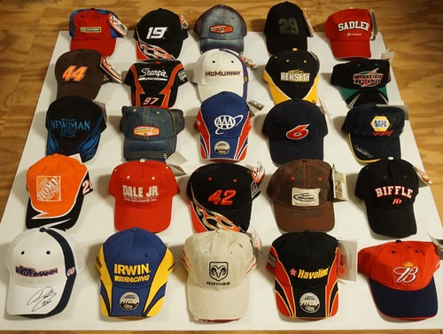 Lot of 25 NASCAR Racing Hats! NEW w/ tags! Earnhardt Jr, Stewart, Biffle, Sadler