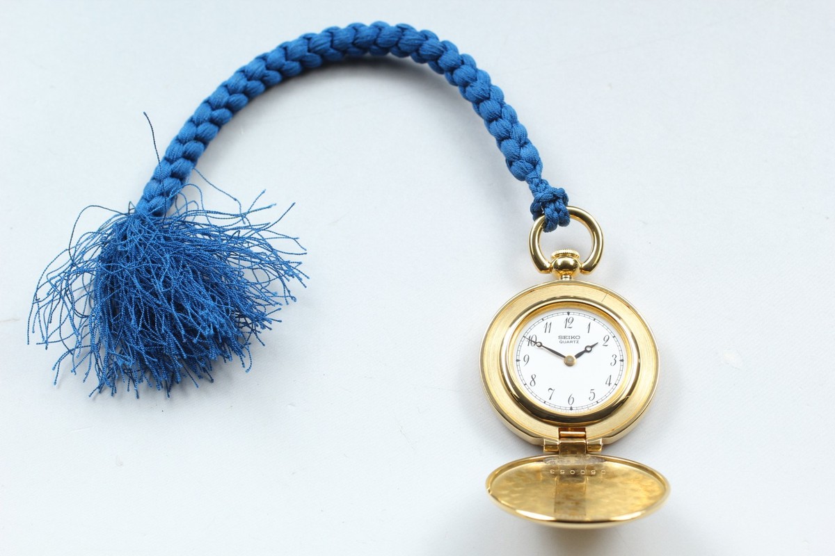 Vintage 1990 Seiko Pocket Watch Yosooi 2C20-0180 SGP Gold Two