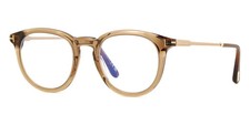 TOM FORD TF5905-B TRANSPARENT LIGHT BROWN BLUE BLOCK LENS AUTHENTIC EYEGLASSES
