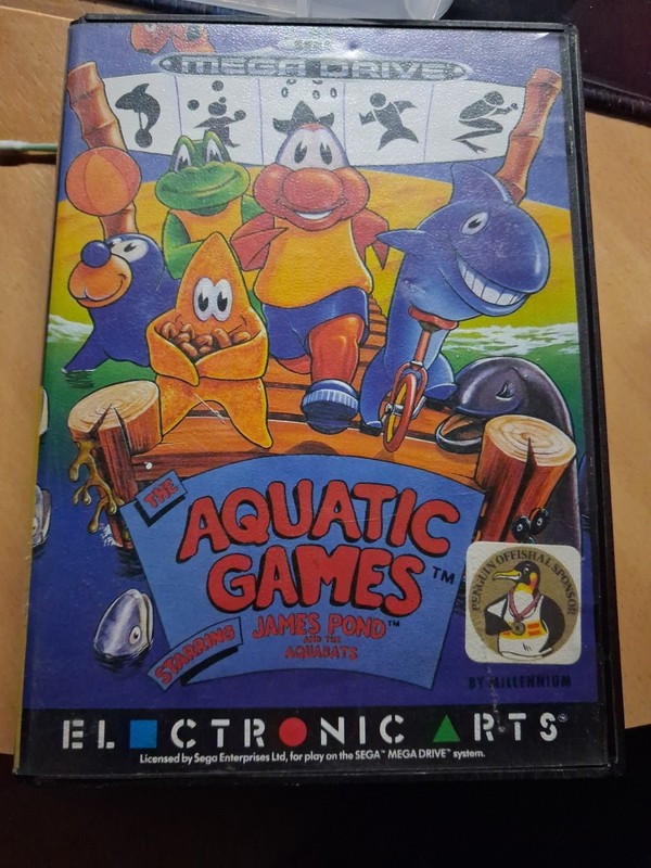 The Aquatic Games Sega Mega Drive PAL Boxed Manual Tested And Working 💪