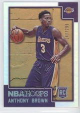 2015-16 Panini NBA Hoops Rookies Silver 147/299 Anthony Brown #295 e8l