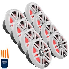 Rockford Fosgate 4 Pair M2-65 Marine 2-Way System, White  Stainless Grilles