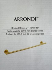 Amerock BH26544BBZ 24" Arrondi Towel Bar Golden Champagne Finish