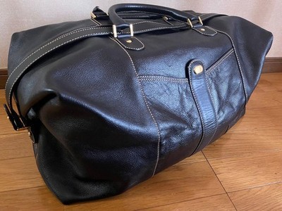 Dunhill Boston Bag Handbag Black Authentic Designer Pre-owned