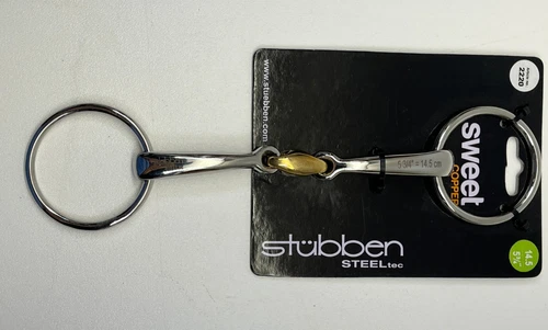 Stubben SteelTec Sweet Copper Anatomic Loose Ring Snaffle Bit 5 1/2" Horse Tack
