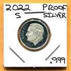 Gem 2022-S Proof Cameo (.999) Silver Roosevelt Dime - Free Shipping