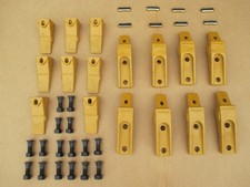 8 Bobcat Style Skid Steer Bucket Teeth, X156, W Bolt-on Shanks, Pins, & Hardware