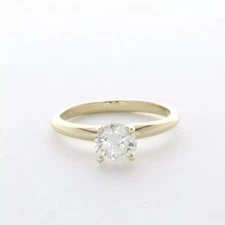 Solitaire Engagement Ring Classic 18K Gold 1.38 CT Round Lab-Grown Diamond G VS1