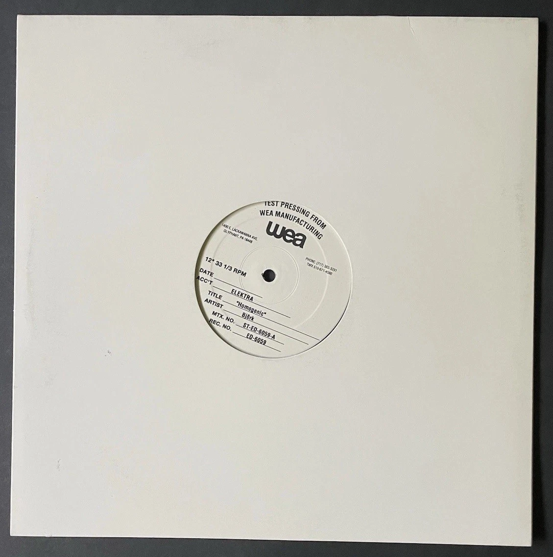 WEA Records Promo Vinyl Records for sale | eBay