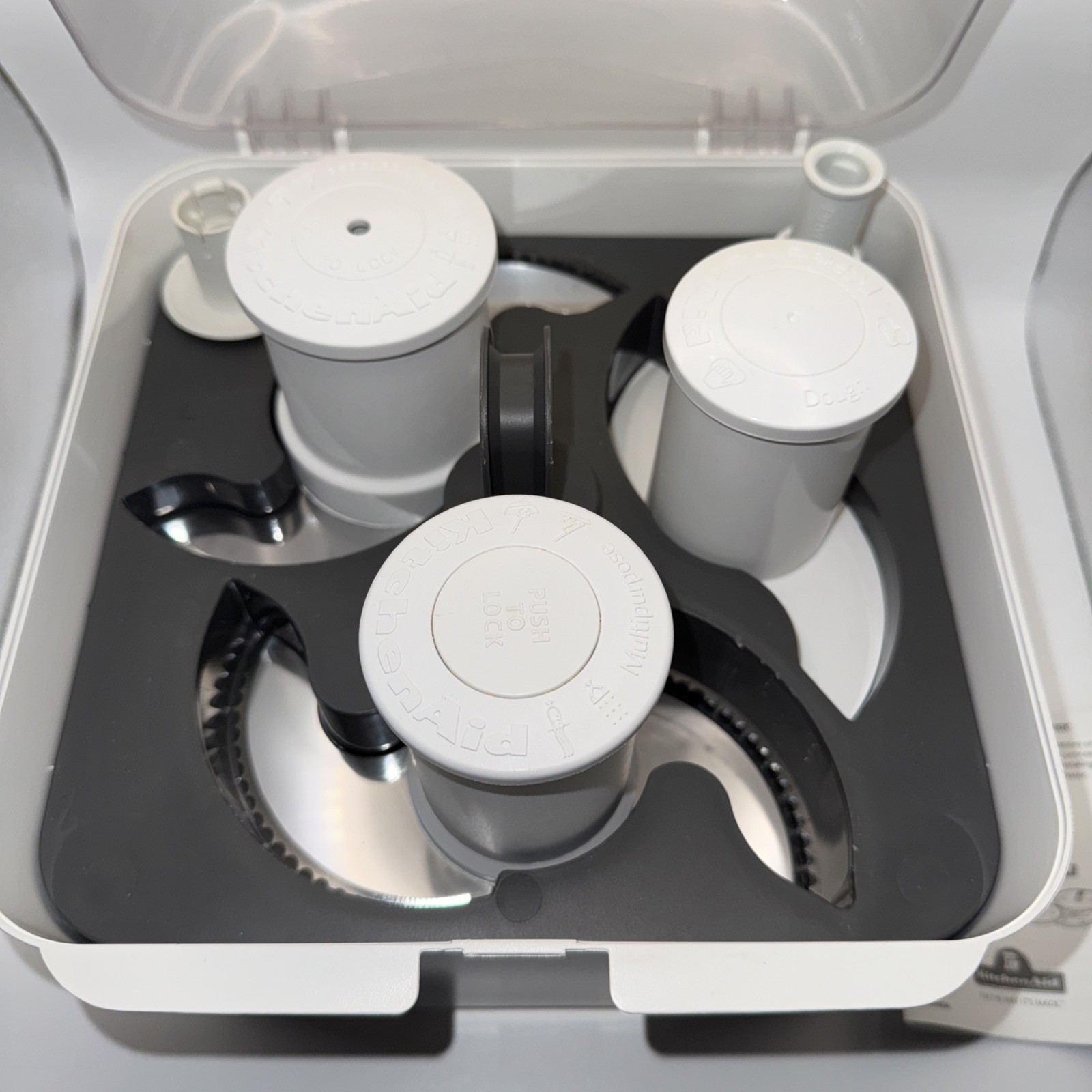 KitchenAid Food Processor Accessories Set W10424583A with Case and Blades-image