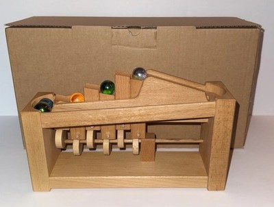 New Fagus/Dieters Moving Staircase Marble Run Handmade Wood Toy 3+ Montessori