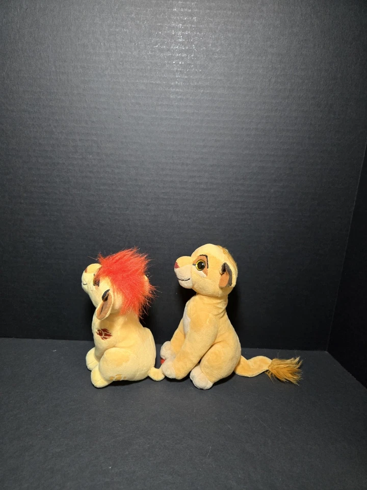 Lote de dos peluches de peluche de 6" Rey León Disney Simba y Kion Foto 4 de 4