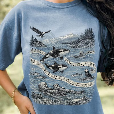 Pacific Northwest Orca Whale Comfort Tee