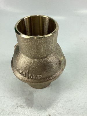 Bronze In-Line Silent Check Valve 1-1/2'' CTS Sweat Ends, PTFE Disc, 250-psi WOG