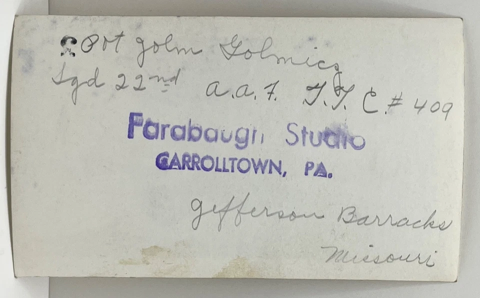 1940-х красивый армии ВВС человек кожаная куртка идентифицированный винтажный снимок фото - Изображение 3 из 3