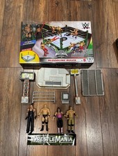 WWE bloodline ring wwf trash talking stage with Jakks Pacific Mattel figures