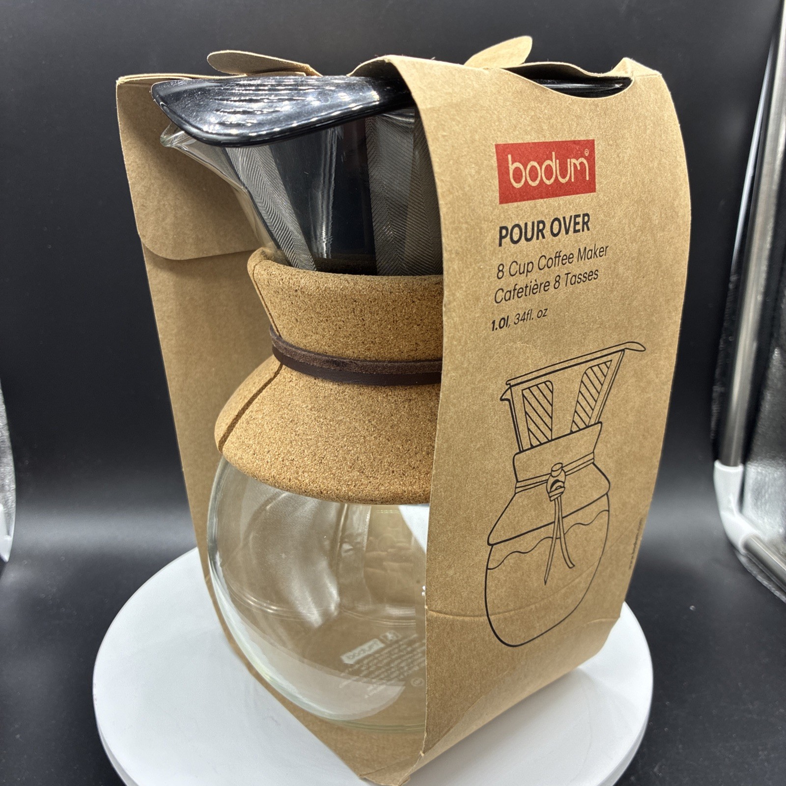 With Permanent Filter Glass 34 Ounce 1...