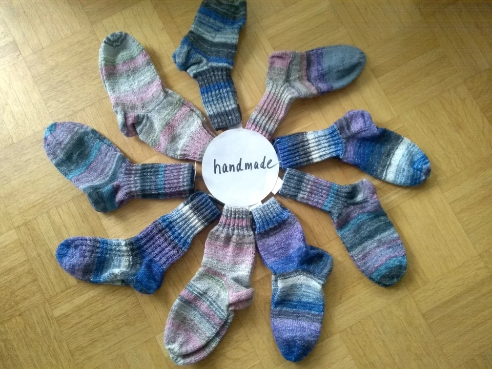 Handgestrickte Wollsocken  Gr. 36/37 ** Gr. 38/39 ** Gr. 40/41   Bunte Auswahl