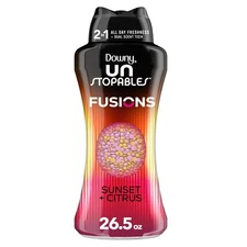 Unstopables Fusions In-Wash Laundry Scent Booster Beads, Sunset and Citrus Sc...
