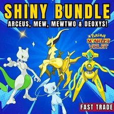SHINY ARCEUS, DEOXYS, MEWTWO & MEW ✨ SHINY BUNDLE ✨ Pokemon SCARLET & VIOLET 🚀