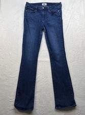 Paige Manhattan Flare Jeans Womens 31 Dark Wash Stretch Denim Bootcut