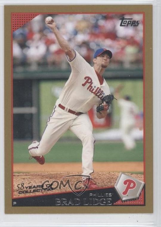 2009 Topps Gold 1356/2009 Brad Lidge #20 9cp