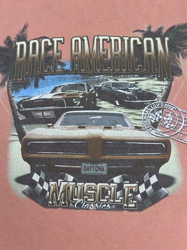 AMERICAN Muscle Cars Orange graphic muscle cars T-shirt.