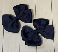 Navy Blue 3  Hair Bow, Navy Blue Pigtail Hair bows, Navy Blue hair bow, blue bow