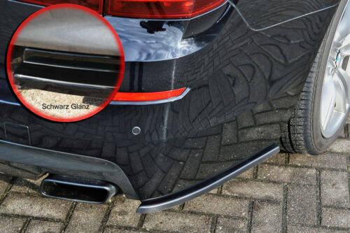 Heckansatz Seitenteile Flaps aus ABS passend für BMW 5er F10 F11 Schwarz Glanz - Bild 1 von 2