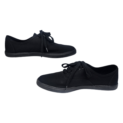 Black Tennis Shoes Womens 10 Universal Thread Fabric Lace Up Low Top Canvas  | eBay