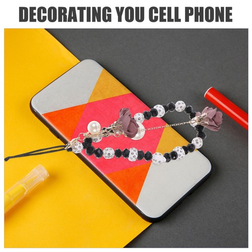 Crystal Flower Pendant Non-slip Wrist Strap Lanyard for Cell Phone - Zdjęcie 10 z 12