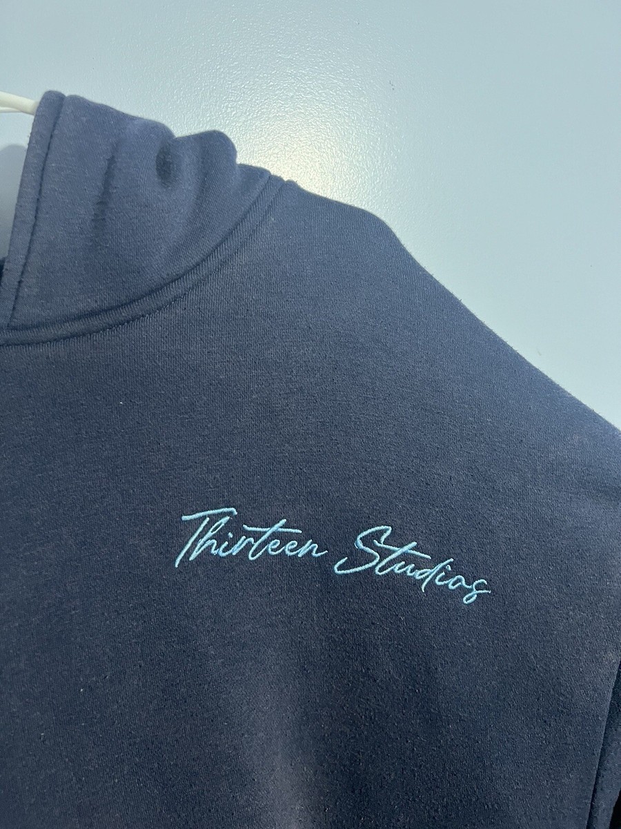 トップス Thirteen Studios Reversible Hoodie Two layer, reversible, bleached on one side, & acid washed
