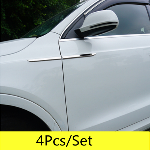 4Pcs Car Front Side Fender Cover Chrome Door Dagger Emblem Trim Accessories - Afbeelding 3 van 16