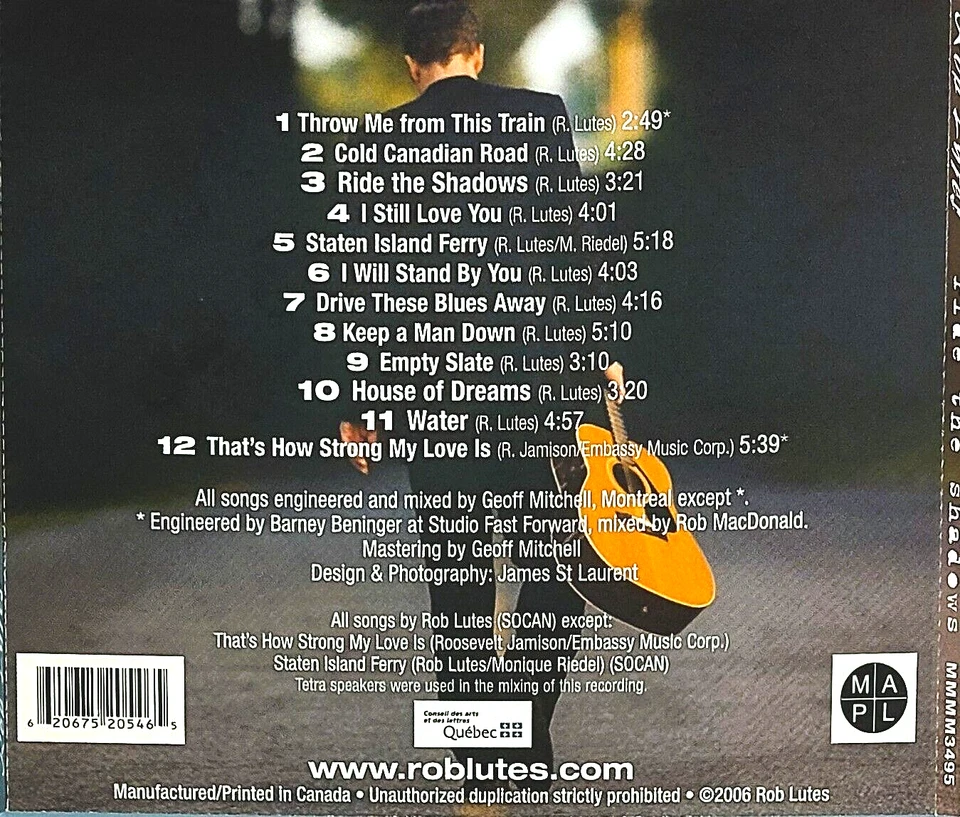 Ride The Shadows by Rob Lutes (CD 12 Tracks, Independent Release, 2006 Import) Foto 2 de 2