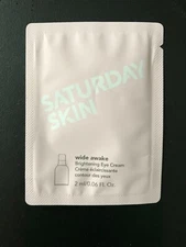 NEW SATURDAY SKIN Wide Awake Brightening Eye Cream Sample Paraben-Free Skincare