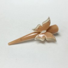 Nude Plastic  Metal Butterfly Hair Clip with Rhinestones