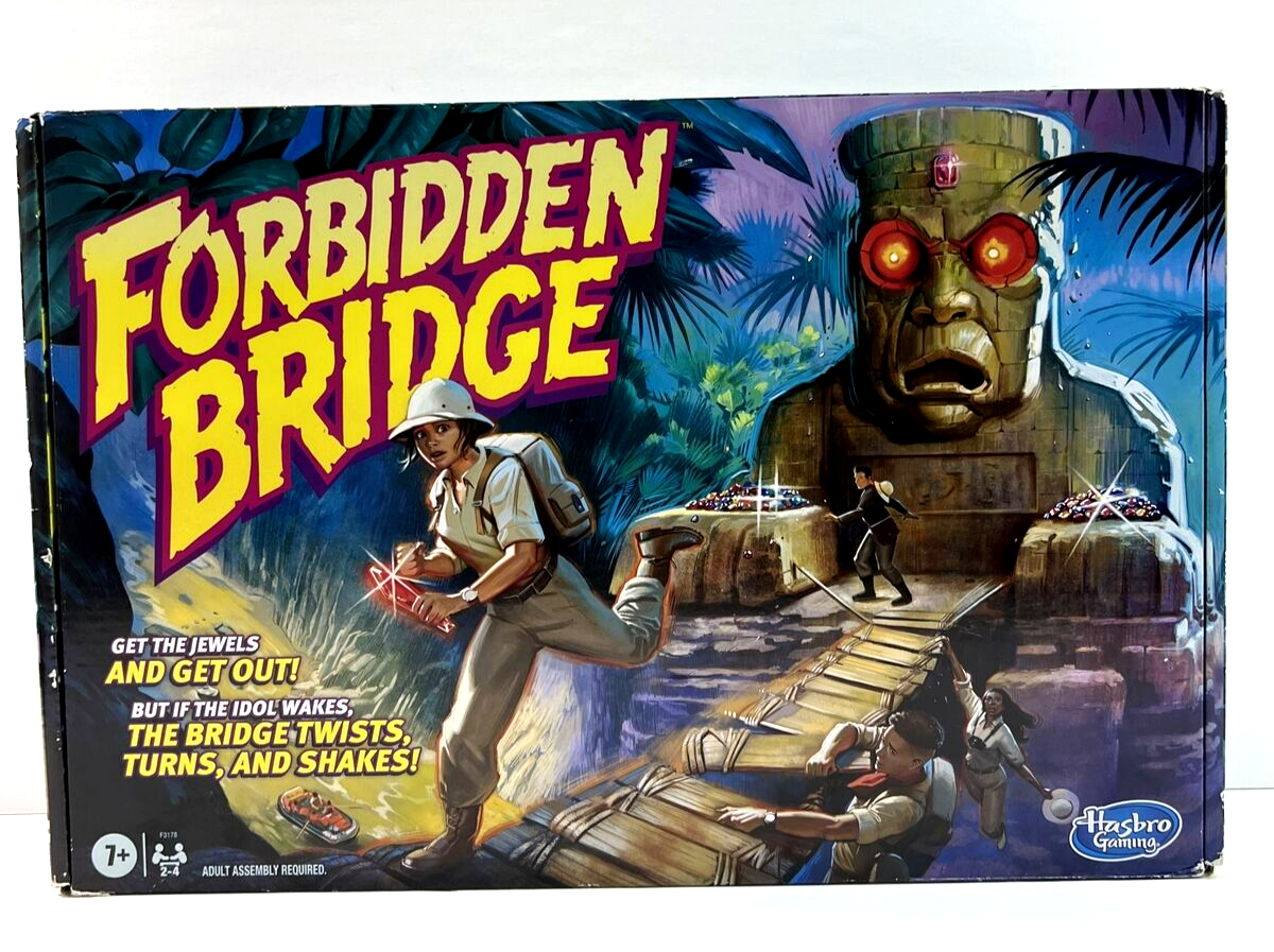 Forbidden Bridge Board Game Idol Jewels Twist Turns Shakes Adventure Hasbro 2021