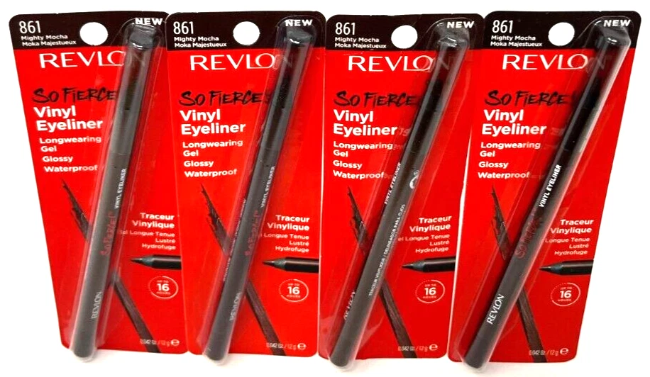(4) Revlon So Fierce Vinyl Eyeliner Sealed 0.042 oz Each 861 - Mighty Mocha - Image 2 of 3