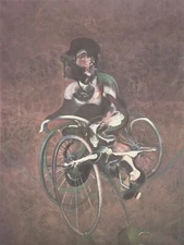FRANCIS BACON Georges Cyclist (No Border) 26.5" x 20" Offset Lithograph 1995 Exp