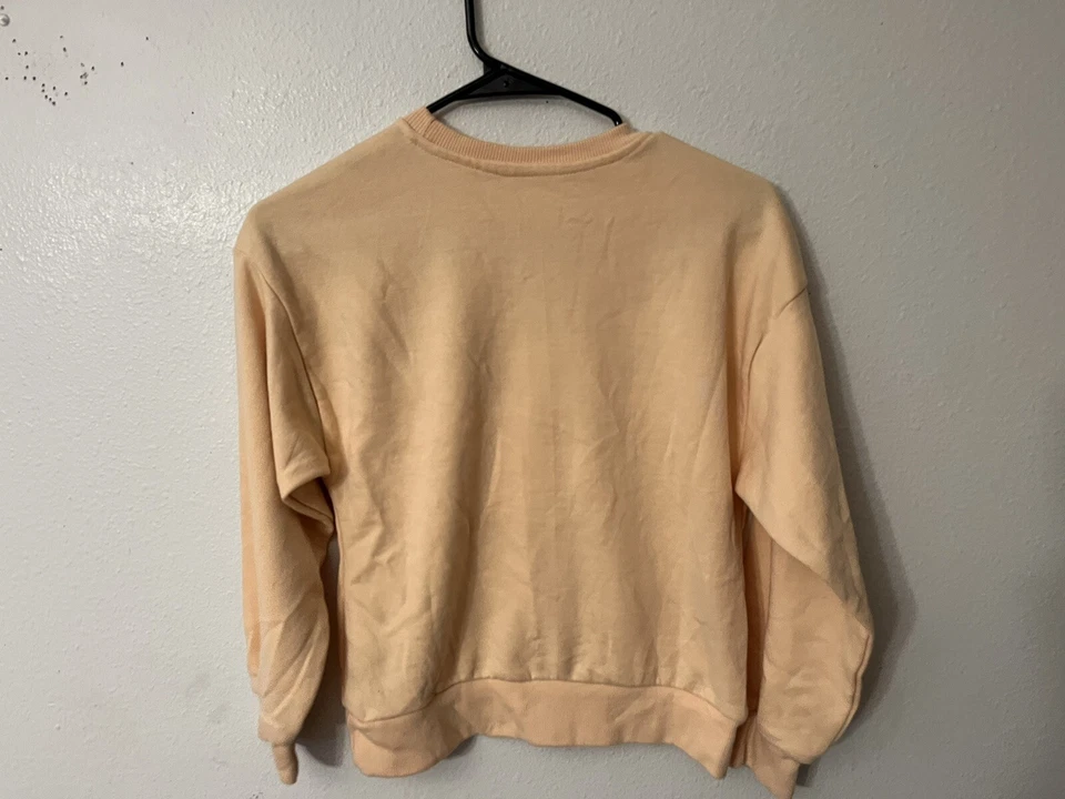 Sudadera Reebok Niñas Grande 10 Naranja Suéter Manga Larga Crew Foto 2 de 4