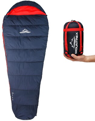 MOUNTREX  Schlafsack - Kleines Packmaß - Outdoor, Camping Mumienschlafsack