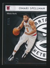 OMARI SPELLMAN 2018-19 PANINI NOIR ASSOCIATION EDITION ROOKIE RC #/85 *HAWKS*